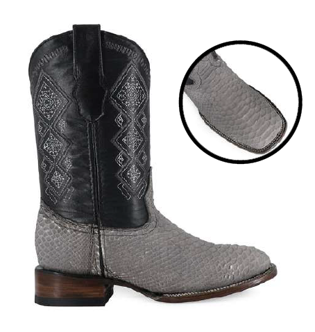 Python-Nobuck Square Toe- Men's Boots — Garciaz Western Wear